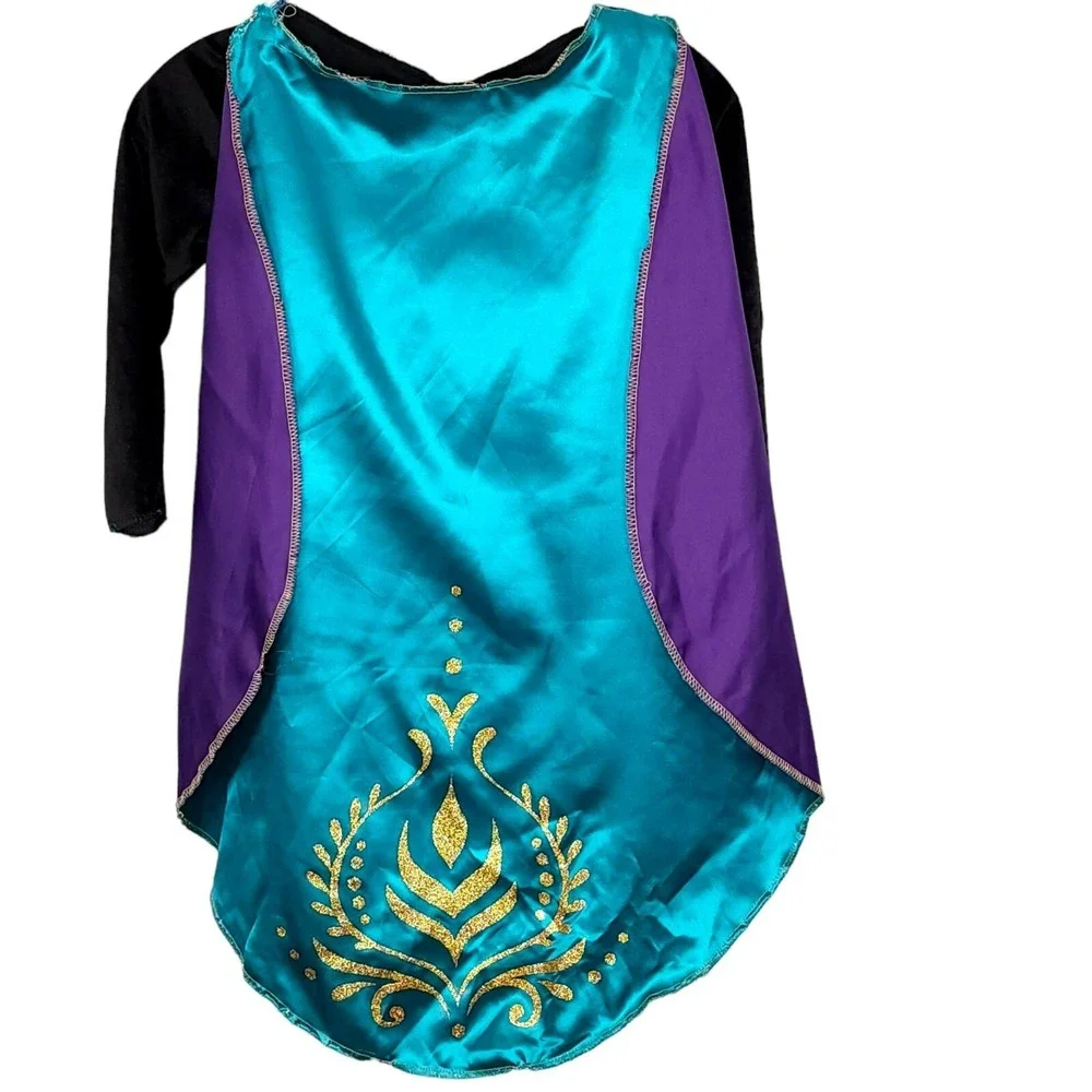 Frozen 2 Disney ANNA 2 pc Costume Dress & Cape Size 4-6X Pretend Play Halloween